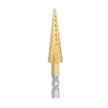 Drillpro 3-13mm Titanuim Coated HSS Steel Step Drill Bit with Automatic Center Pin Punch