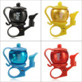 Durable Aluminum Alloy Multi-color Teapot Shaped Bicycle Bell