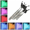 6pcs RGB LED Flexible Neon Strips Light For Motorcycle Auto ATV &Remote Controller