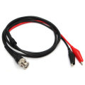 DANIU BNC Male Plug Q9 To Dual Alligator Clip Y Splice Oscilloscope Test Probe Cable Lead 120CM