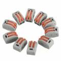 10pcs Spring Lever Push Fit Reuseable Cable 2 Wire Pole Insulating Material