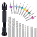 Drillpro 36 Pieces Hand Drill Set Include Pin Vise Hand Drill Mini Drills and HSS Drills