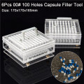 6Pcs Plexiglass 100 Holes Capsule Filler Machine
