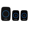 CACAZI LED Smart Doorbell Waterproof 300M Remote Mini Wireless Door Be (Adaptor US Plug Type 1 to 1)