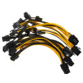 5Pcs PCI-E 6-pin To 2x 6+2-pin Power Splitter Cable PCIE PCI Express