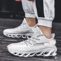 19 Seasons New Men's Front Shoes Trend Breathable Flying Woven Mesh Shoes Increased Sports Casual Me