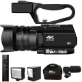 KOMERY RX100 4K Ultra HD 48MP Camcorder Video Camera for YouTube Live Streaming 30X Digital Zoom IR