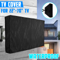 Black 600D Outdoor Fully Dustproof Weatherproof TV Cover for 22-70 Inches LED LCD Plasma TVs