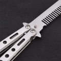 Stainless Steel Folding Training Comb Butterfly In Knife Training Tool Practice Swing Comb for Outdo