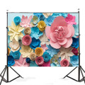 7x5FT Colorful Flower Photography Backdrop Studio Prop Background