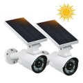 Simulation Solar surveillance Camera Solar Powered Flash Fakes Surveillance Security Camera with 8PC