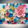 7x5FT Colorful Flower Photography Backdrop Studio Prop Background