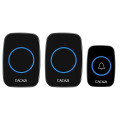 CACAZI LED Smart Doorbell Waterproof 300M Remote Mini Wireless Door Be (Adaptor US Plug Type 1 to 1)