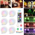3pcs 6pcs Colorful LED Cabinet Lamp Hallway Counter Kitchen Display Light with Remote Controller