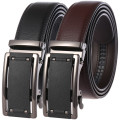 New Men's Two-layer faux leather Belt Business Belt Automatic Buckle Belt Explosion Models