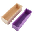 New Wood Loaf Soap Mould with Silicone Mold Cake Making Wooden Box Soap (Type5 pink (silicone mold))