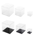 10/20/30cm Acrylic Display Case Box Dustproof Self-Assembly Model Prot (Size 20cm Color Transparent)