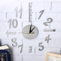 Removable 3D Number DIY Mirror Surface Wall Clock Sticker Modern Home Ar