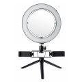8.7/12.6 Inch LED Dimmable Video Ring Light Tripod Stand with Mirror 2 Phone Clip for Youtube Tik To