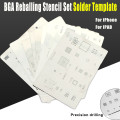 16Pcs/Lot IC  Card Chip BGA Reballing Stencil Kits Set Solder Template for Iphone X 8 7 6s 6 Plus SE