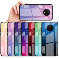 Bakeey OnePlus 7T Case Gradient Color Anti-scratch Shockproof Tempered Glass Protective Case