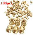 Suleve M3BN2 100pcs M3x5x5mm Metric Threaded Brass Knurl Round Insert Nuts