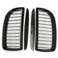 Front Kidney Grille Grill Gloss Black For BMW E90 3-Series Sedan 2005-2008