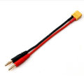 2 X 18AWG 4mm XT60 Connector to Banana Plug Battery Connectors Charger Cable 20cm