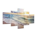 5 Panels Unframed Modern Canvas Seascape Sunrise Art Hanging Picture Room Wall Art Pictures Home Wal