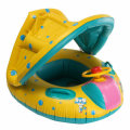 Baby Inflatable Swimming Float Ring PVC Lying Water Seat Boat Sunshade Pool Mattress with Canopy Kid