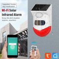 Tuya Smart WiFi Outdoor Solar Alarm Remote APP Infrared Alarm For Smart Home