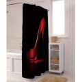 High Red Heels Black Waterproof Bathroom Shower Curtain Liner Polyester Fabric Bathroom Curtain & 12
