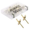 50pcs American Style Assorted One Step Hangers Iron Alloy Nail Hooks 20lbs Photo Picture Frame Hange