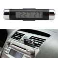High 2 in 1 Digital LCD Display Screen Hygrometer Thermometer Car Time Clock Car Styling Blue Backli