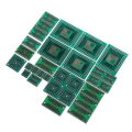 30pcs PCB Board Kit SMD Turn To DIP Adapter Converter Plate FQFP 32 44 64 80 100 HTQFP QFN48 SOP SSO