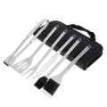 20 Pcs BBQ Tools Kit Stainless Steel Bottle BBQ Clip Brush Stick Blade Steel Shovel with Storage Bag