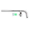 31cm Bathroom Chrome Wall Mounted Shower Extension Arm Pipe Bottom Entry for Rain Shower Head