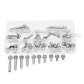 Suleve M6SP1 50Pcs M6 Stainless Steel 10-40mm Phillips Pan Head Machine Screw Washer Bolt Asortme