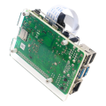 Caturda Tranparent Protective Case Support Adding Official Camera Base for Raspberry Pi