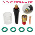 8Pcs 3/32inch TIG Welding Torch Gas Lens Pyrex Cup Kit for Tig WP-9/20/25 Series