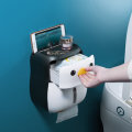Portable Toilet Paper Holder Penguin Tissue Box Wall Mounted Roll Paper Bathroom Waterproof Storage