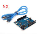5Pcs Leonardo R3 ATmega32U4 Development Board With USB Cable