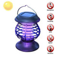 Electric Fly Zapper Mosquito Insect Killer UV LED Purple Tube Light Trap Pest Solar IP65 Working 8 H