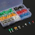600Pcs Insulated Cord End Terminal Boots Lace Cooper Ferrules Kit Set Wire Copper Crimp Connector
