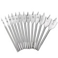 13pcs 6-25mm Wood Spade Flat Drill Bits with Extension Rod 1/4 Inch Hex Shank