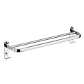 Stainless Steel Perforated Towel Rack Double Rod Shelf Strong Bearing