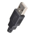 10pcs USB2.0 Type-A Plug 4-pin Male Adapter Connector Jack With Black Plastic Cover