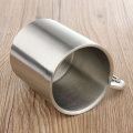 220ml Portable Stainless Steel Mug Camping Cup Carabiner Double Wall