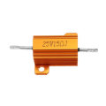5pcs RX24 25W 15R 15RJ Metal Aluminum Case High Power Resistor Golden Metal Shell Case Heatsink Resi