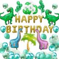 66Pcs Dinosaur Theme Ballon Set Rex Long-Neck Dragon Aluminum Film Ballon Children Boy Birthday Part